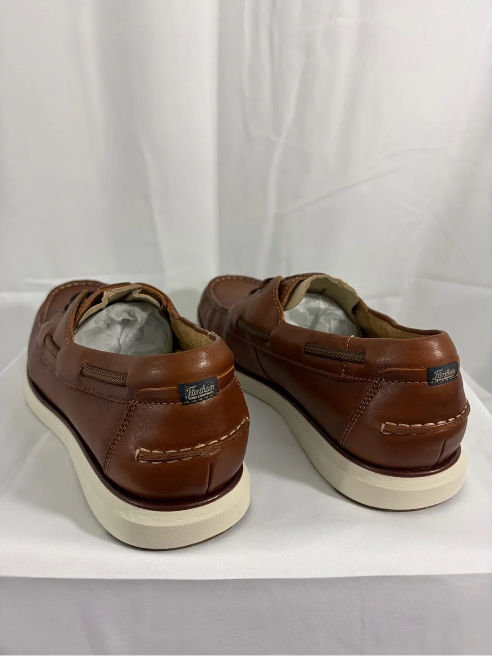 NWT Florsheim Shoe Co. Men's Size 11 Brown Leather Boat Shoes